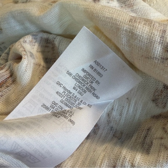 NWOT Denim & Co. Naturals Regular V-Neck Printed Midi Dress w/ Pockets in Scenic - Picture 11 of 14